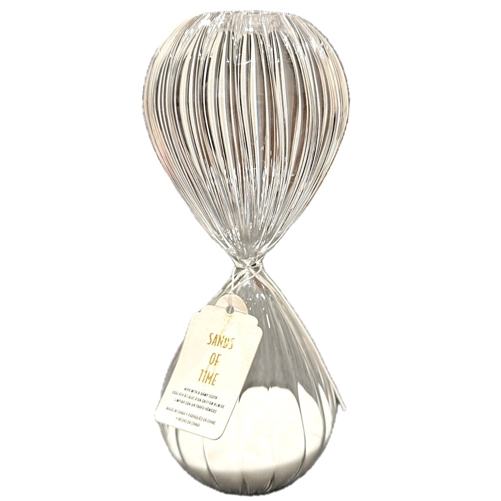 NWT! Glass Hourglass Sand Timer